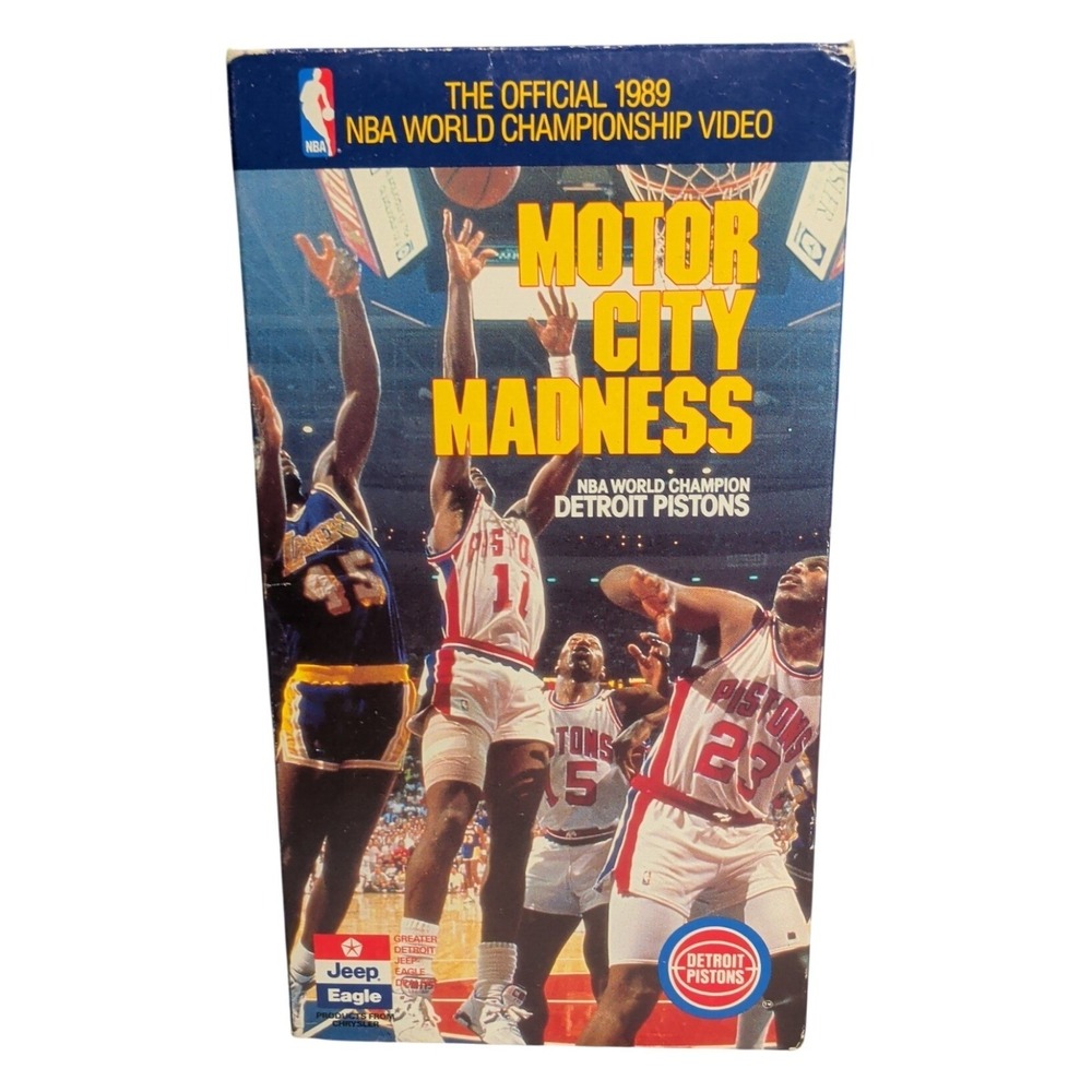 Detroit Pistons Motor City Madness NBA Champs 1989 VHS w/ Hype Bad Boys